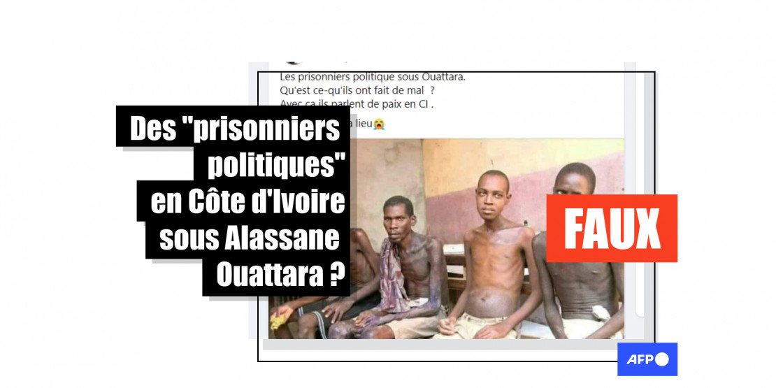 Cette photo de prisonniers date au moins de 2006, bien avant l’arrivée au pouvoir d’Alassane Ouattara
